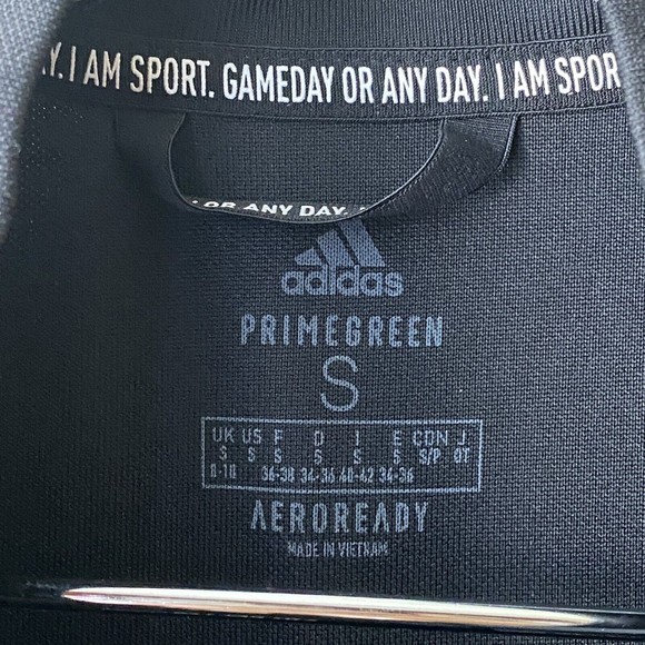 Adidas Womens Warmup Jacket Size Small Black Full Zip Primegreen Volleyball NWT - Picture 6 of 7